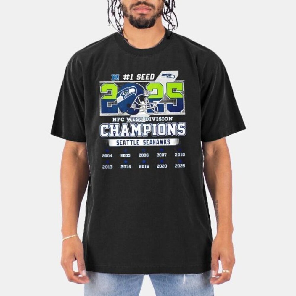 Seahawks NFC West Division No 1 Seed 2025 Shirt